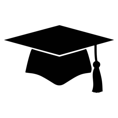 Siyahi Mezuniyet Kaptanı Eğitim Teması ve Akademik Kutlamalar İçin Siluet