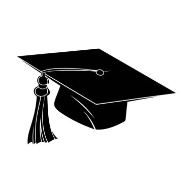 Eğitim Kutlaması ve Başarı Teması İçin Tassel ile Basit Siyah Mezuniyet Kap Simgesi