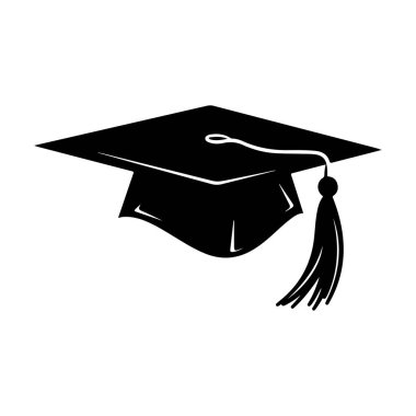 Tassel Akademik Başarı ve Siyahi Siluetinde Eğitimsel Başarı Sembolize eden Klasik Mezuniyet Başlığı