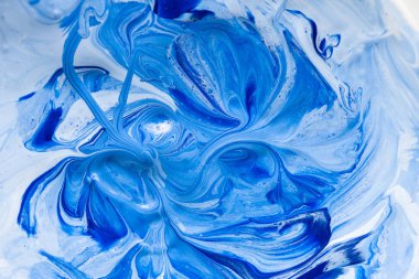 Arka plan renkli karışımı sanat boya, mavi ve beyaz