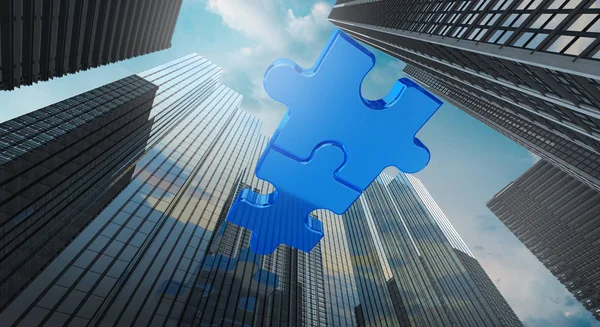 birleşme ve satın alma iş kavramı, birleştirme şirket 3d render