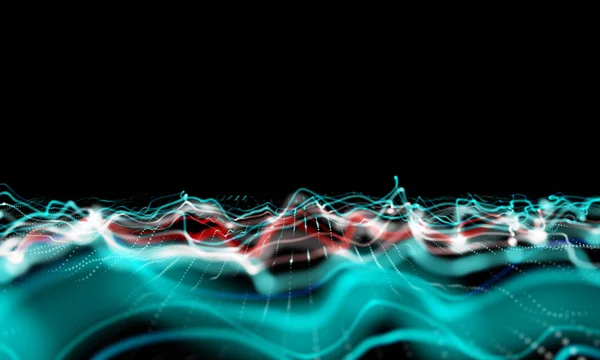 Modern hanghullám hatás 3D háttér — Stock Fotó
