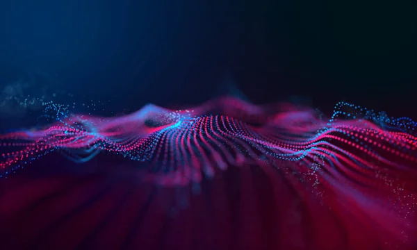 Modern hullám hatás 3D piros háttér — Stock Fotó