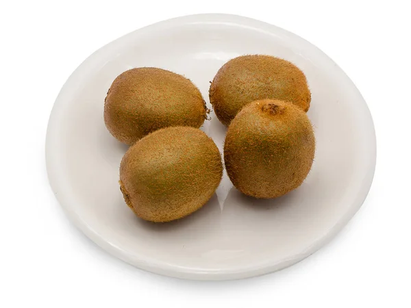 Kiwi Fruits Isolés Sur Fond Blanc Sentier Coupure — Photo