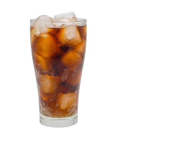 Cola Szkło Białym Tle Ścieżki Przycinającej — Zdjęcie stockowe