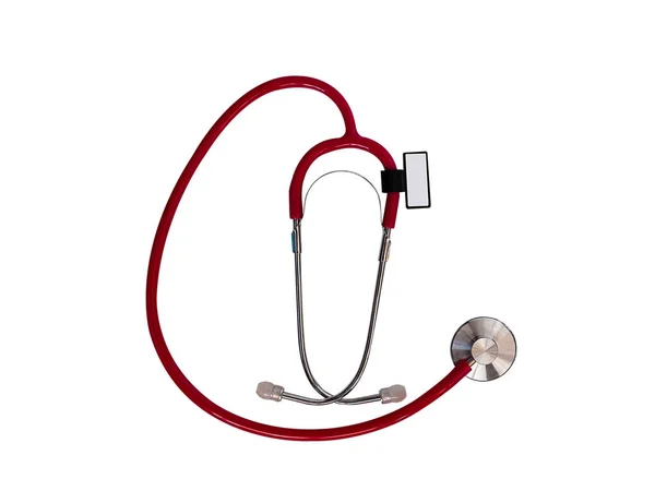 心に耳を傾けるための医師と肺 白い背景で隔離の聴診器 クリッピング — ストック写真