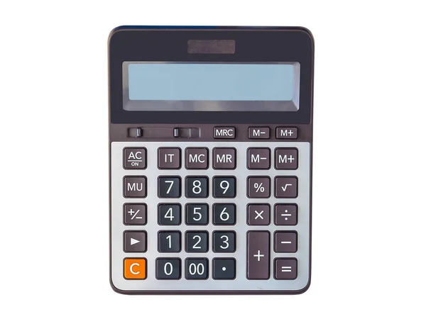 Калькулятор Верхнего Вида Изолированный Белом Фоне Вырезка Пути — стоковое фото