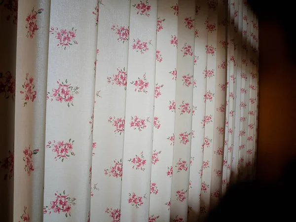 Room window with curtains , Curtain interior decoration in living room.