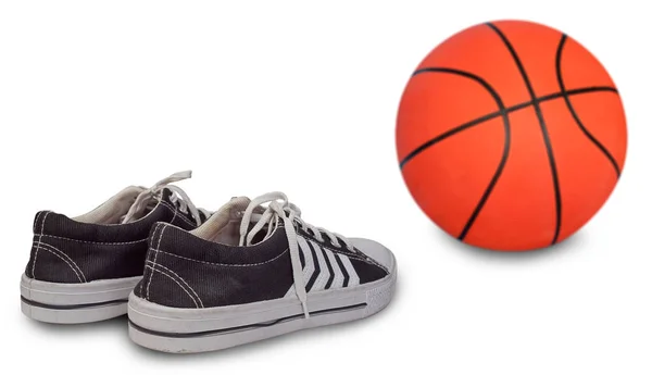 Chaussure Sport Avec Fond Basket Avec Espace Libre Pour Texte — Photo