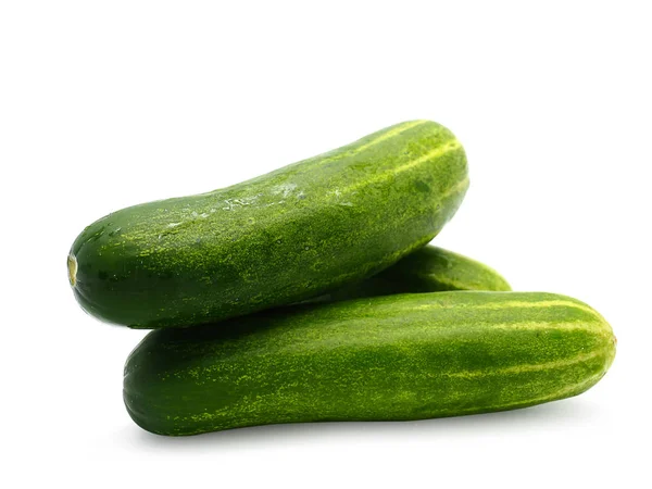 Pepino Aislado Sobre Fondo Blanco Verduras Saludables —  Fotos de Stock