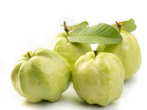Beyaz Arka Plan Üzerinde Izole Guava Meyve Için Boş Alan — Stok fotoğraf
