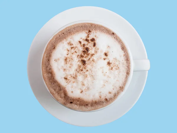 Kakao Trinken Auf Blauem Hintergrund Schnittpfad — Stockfoto