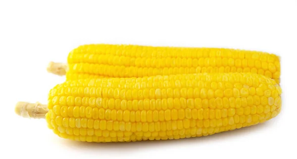Kukurydza Białym Tle Owoce Dla Zdrowia — Zdjęcie stockowe