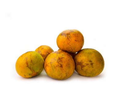 taze turuncu beyaz arkaplanda izole.