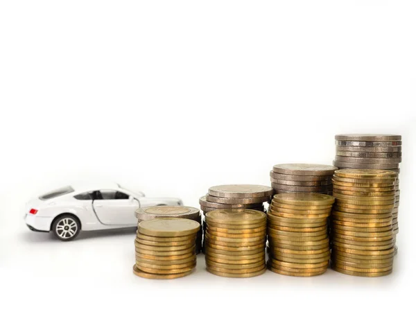 Car loan , money , for loans costs finance concept.(selective focus)