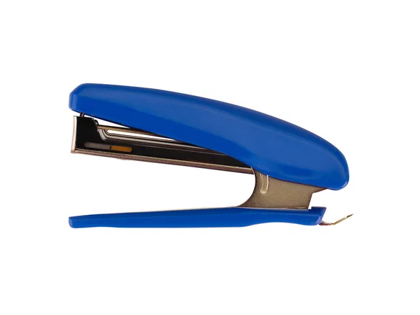 Blue Stapler Isolated White Background Has Clipping Path — Stock Photo, Image