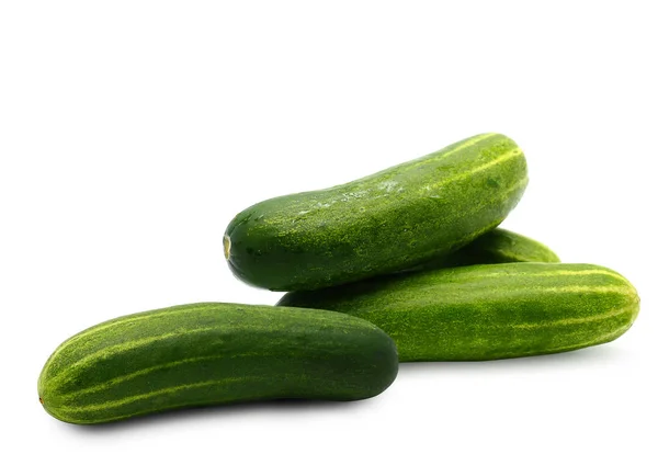 Cucumber Isolated White Background Healthy Vegetables — Stock Photo, Image