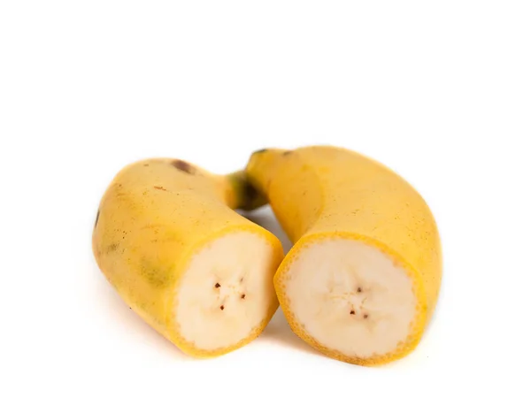Plátanos Avendish Aislados Sobre Fondo Blanco Fruta Sana — Foto de Stock