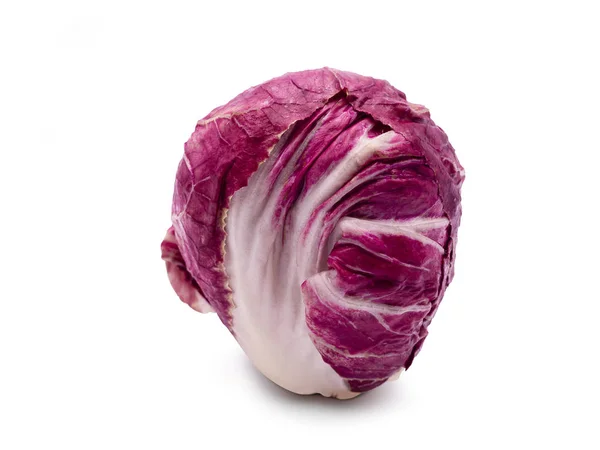 Radicchio Ensalada Roja Aislada Sobre Fondo Blanco Esto Tiene Ruta —  Fotos de Stock