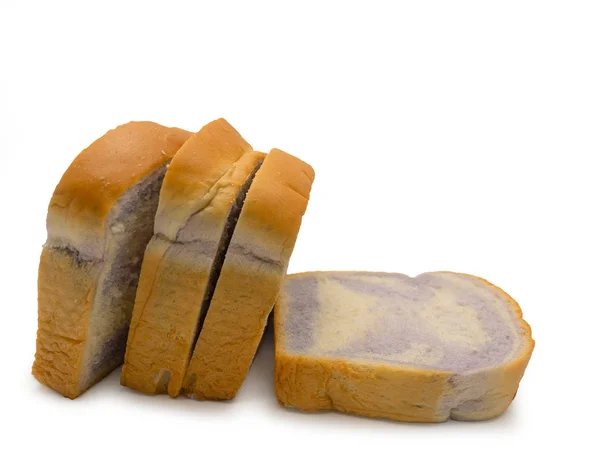Beyaz Arka Plan Üzerinde Izole Taze Ekmek Kırpma Yolu Vardır — Stok fotoğraf