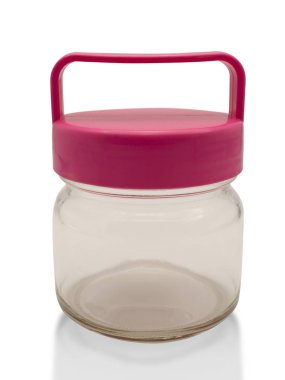 boş kadehle teneke kutu veya beyaz arka plan üzerinde izole kavanoz. (Bu kırpma yolu vardır) 