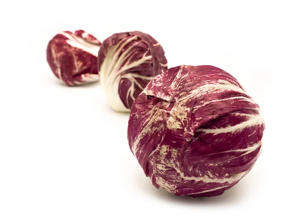 Beyaz Arka Plan Üzerinde Izole Kırmızı Radika Salatası Için Boş — Stok fotoğraf