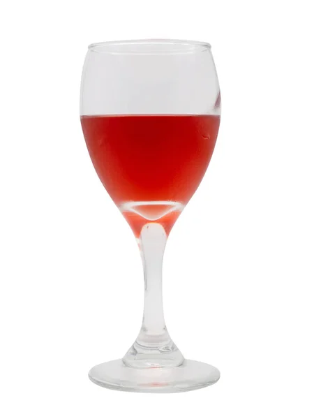 Червоне Вино Склянці Ізольовано Білому Тлі Відсічний Контур — стокове фото