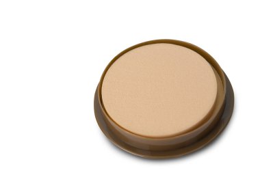 Beyaz arka plan üzerinde izole yüz pudrası inme. (Bu kırpma yolu vardır)