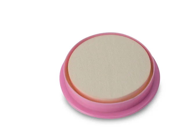 Face Powder Stroke Isolated White Background Has Clipping Path — Stock Photo, Image