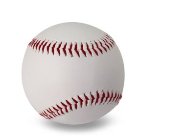 baseball on white background. (clipping path) clipart