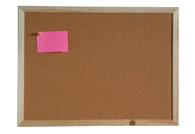  Kağıt Not mantar pano beyaz zemin üzerine suçu. (kırpma pat