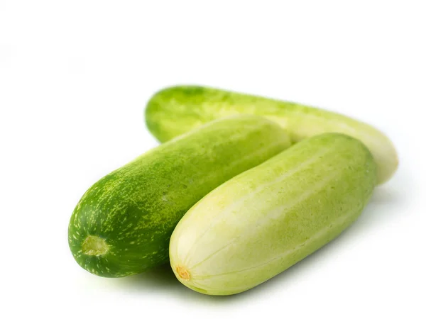 Fresh cucumber on white background. — Stock Photo, Image