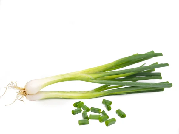 Spring onion isolated on white background. — Stock Photo, Image