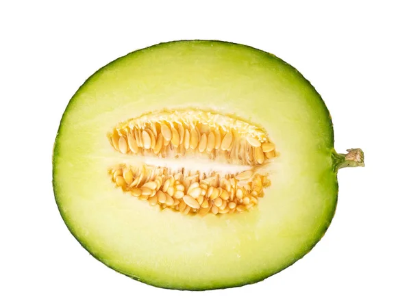 Cantaloupe melon pada latar belakang putih. (memotong jalur ) — Stok Foto