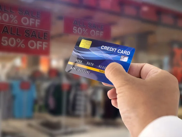 Credit card and shopping. — Stock Photo, Image