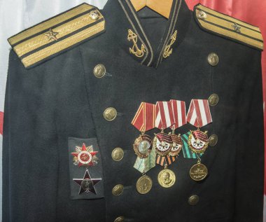  Madalya üzerinde üniforma. Rus Veteran üniforma