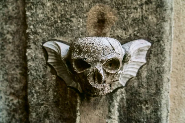 Lebka Hrob Nekropole Století Omamný Pohřeb — Stock fotografie
