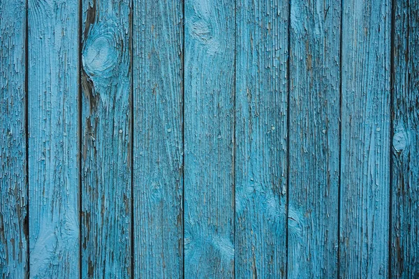 Cerca Madeira Azul Pintada Velha Textura Fundo Shabby Retro Envelhecido — Fotografia de Stock