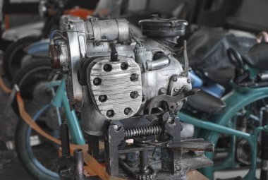 Eski, retro, motosiklet motoru motosiklet karşı 