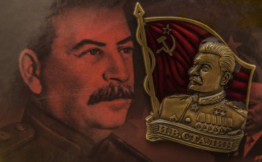 Moscow, Rusya Federasyonu - 30 Kasım 2016: görüntü Generalissimo Josef Stalin ile imajı ile kitabın kapağında simgesidir