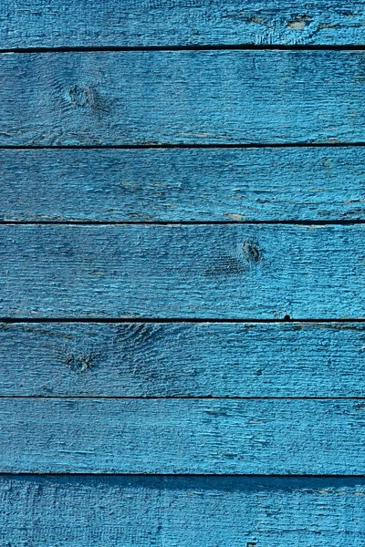 Blauw Gekleurde Geschilderd Oude Shabby Houten Planken Achtergrond — Stockfoto