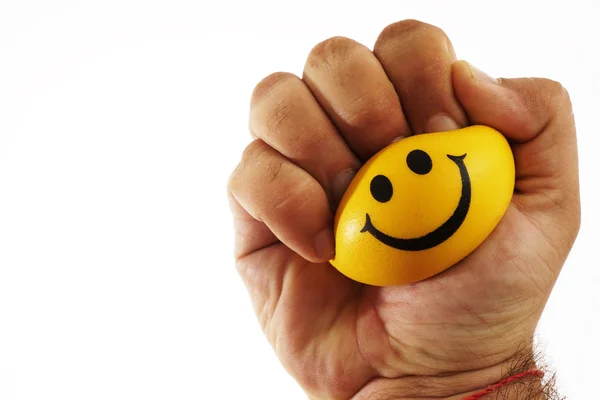 Stressball Drücken Isoliert Auf Weißem Hintergrund — Stockfoto