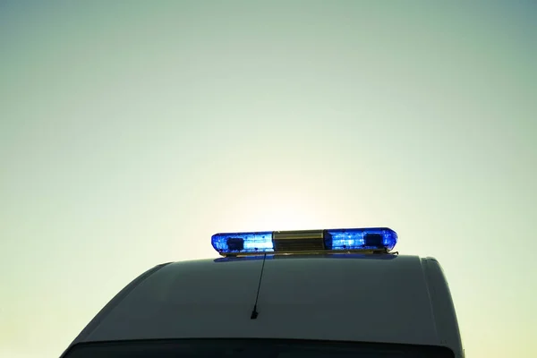 Primo Piano Del Tetto Dell Auto Ambulanza Emergenza Dettaglio Dei — Foto Stock