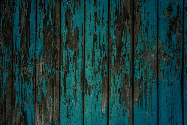 Blau Lackierte Alte Schäbige Holzbretter Hintergrund — Stockfoto