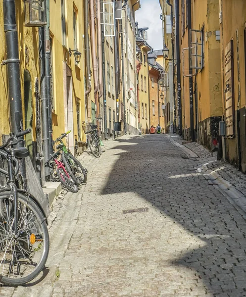 Bicicletas Retro Casco Antiguo Estocolmo — Foto de Stock