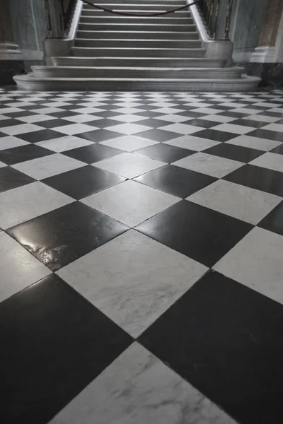 Floor with chess pattern. interior background