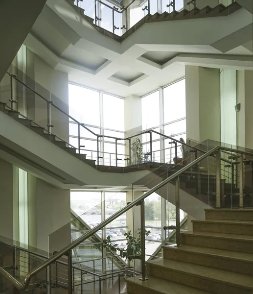 Hermoso Interior Escalera Moderna Edificio — Foto de Stock