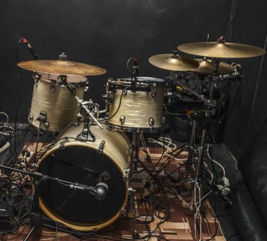 davul kiti. canlı müzik arka plan, kaya davul seti.