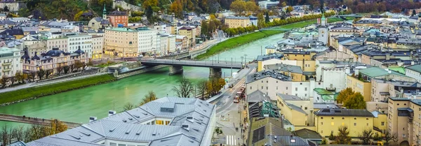 Salzburg Austria Noviembre 2017 Vista Panorámica Famosa Ciudad Histórica Salzburgo — Foto de Stock