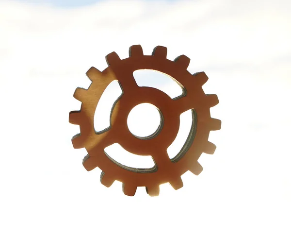 Cogwheel Part Sky Background Sunny Day — Stock Photo, Image